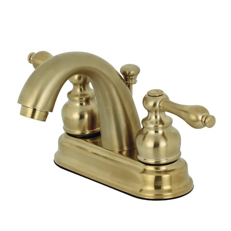 Kingston Brass Restoration, 4" Centerset Bathroom Faucet, Brushed Brass KB5617AL